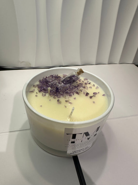 Vegan Soy Wax 50cl Amethyst Crystal Candle