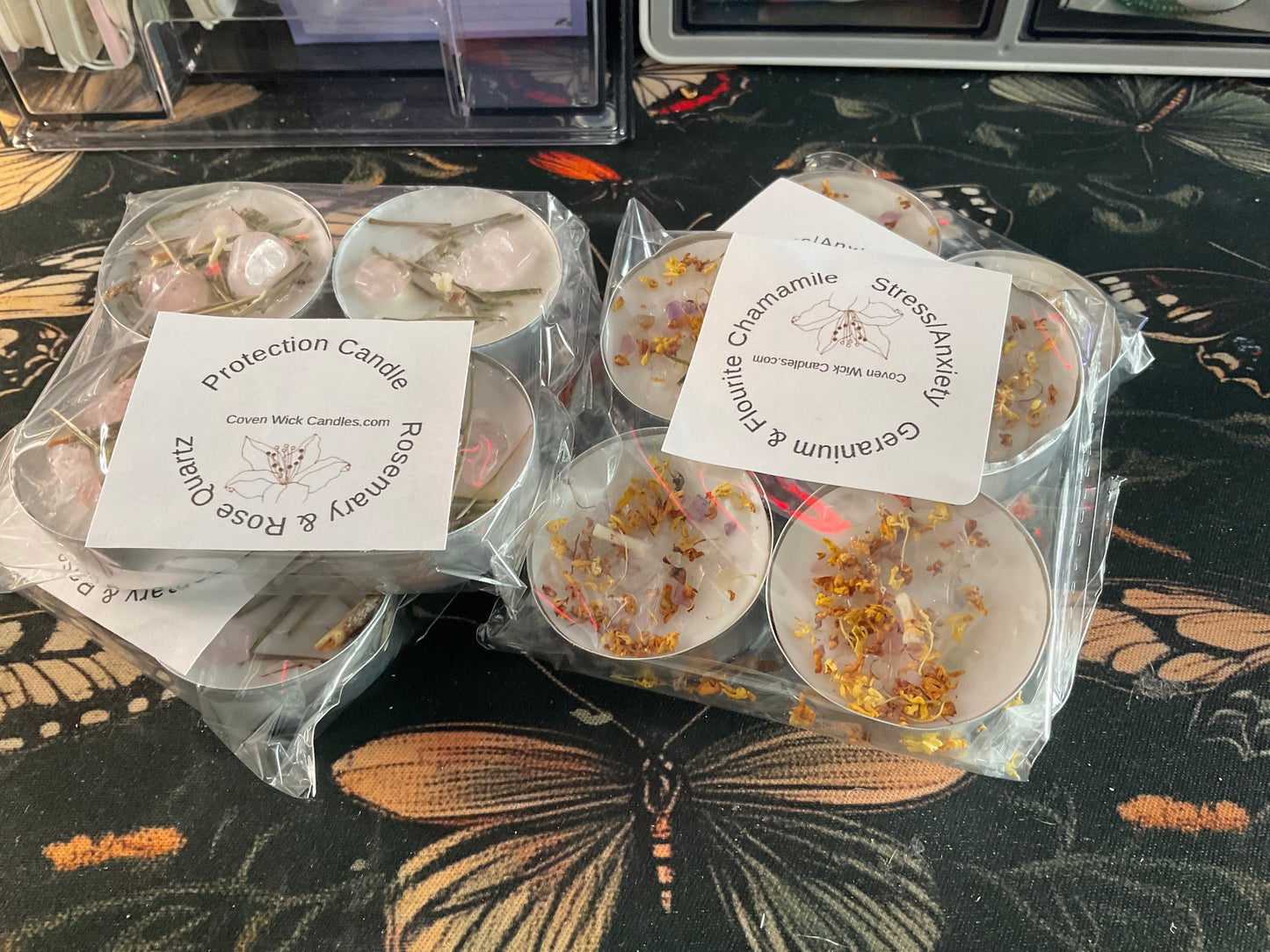 Handmade tea light Intention  Candles