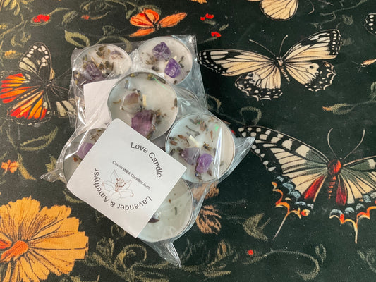 Handmade tea light Intention  Candles