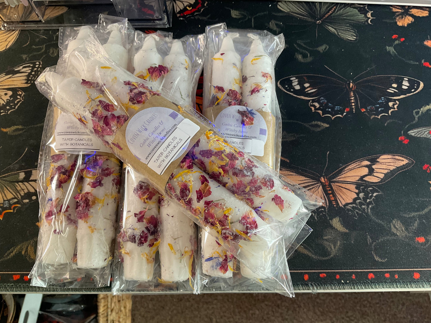 Hand-Rolled Floral Petal Tapered Candles