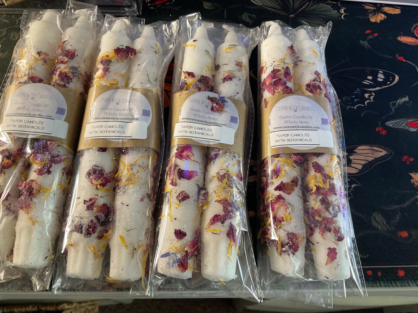 Hand-Rolled Floral Petal Tapered Candles