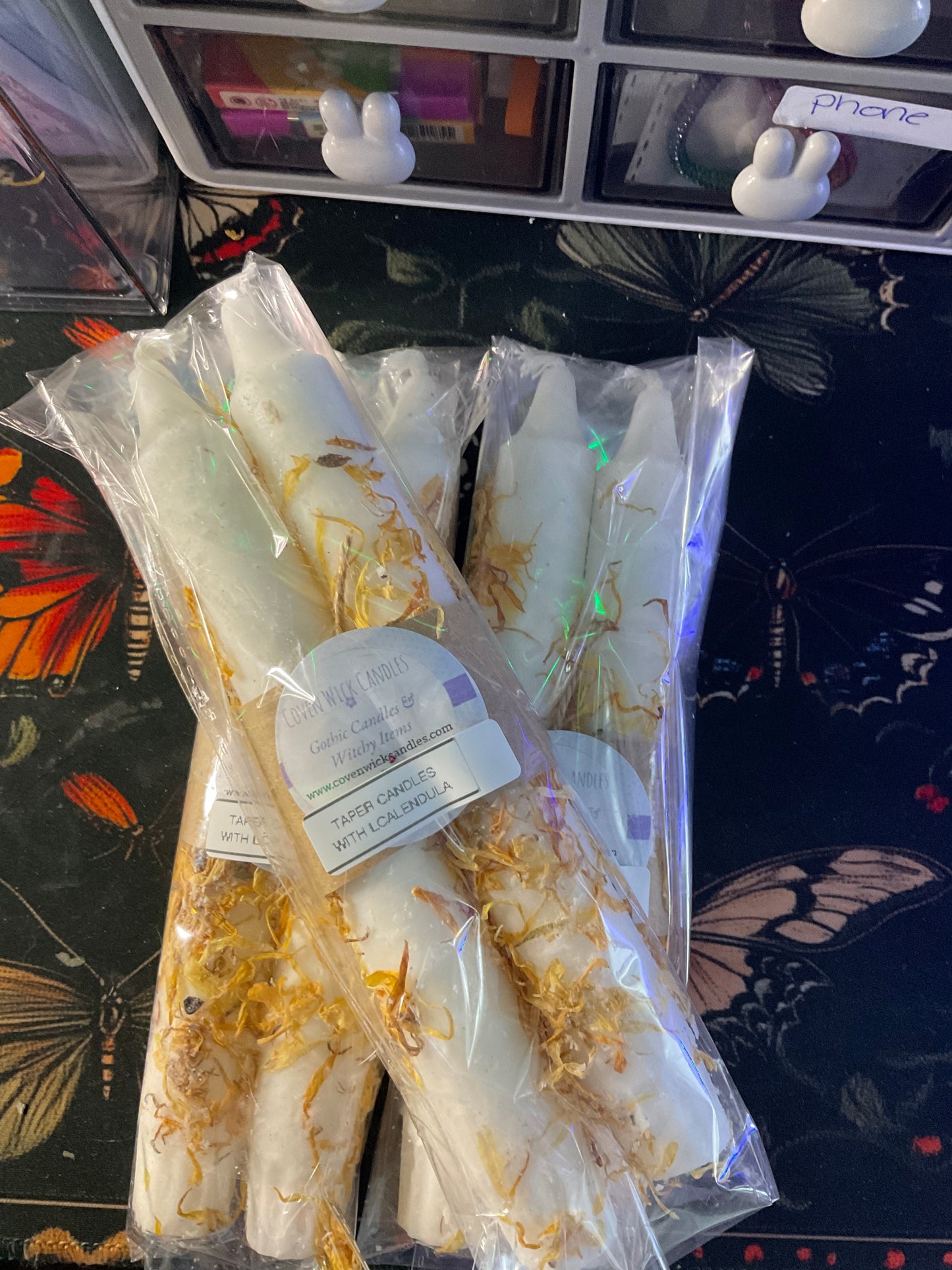 Hand-Rolled Floral Petal Tapered Candles
