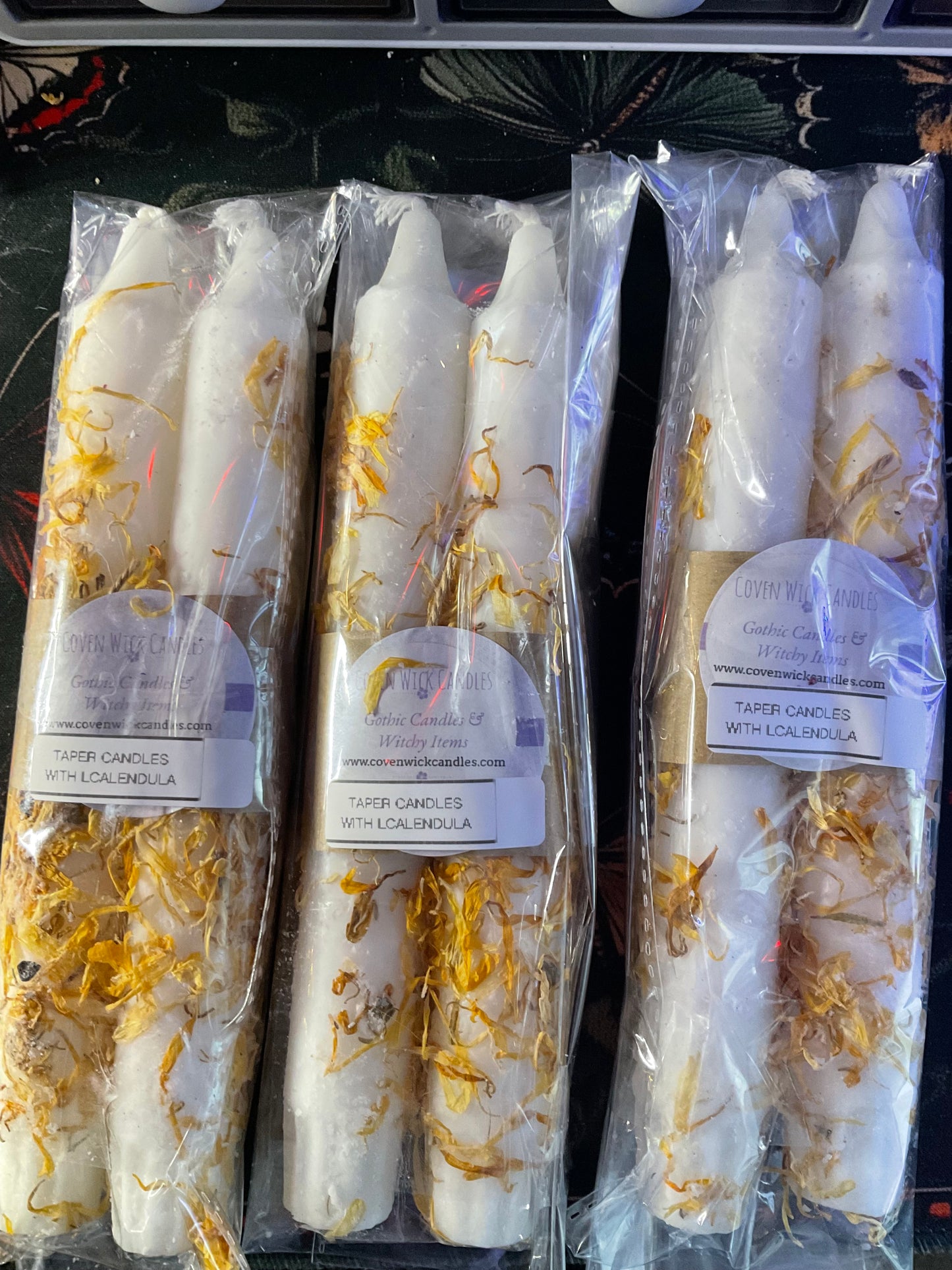 Hand-Rolled Floral Petal Tapered Candles