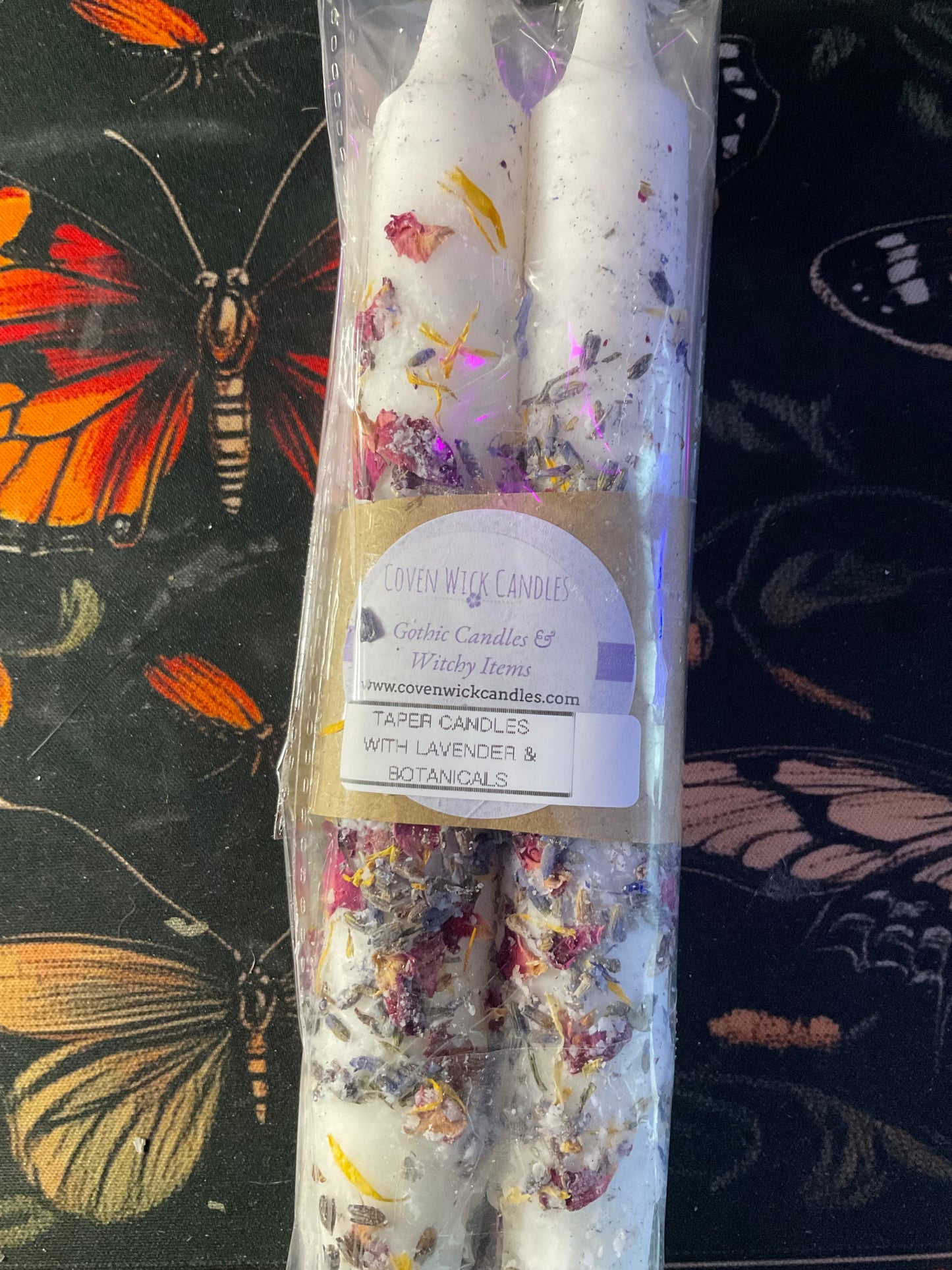 Hand-Rolled Floral Petal Tapered Candles