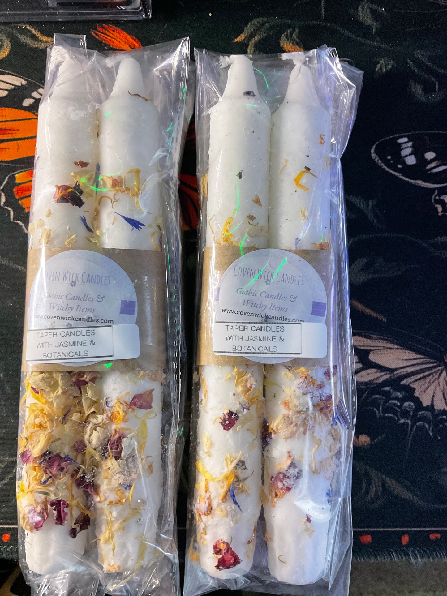 Hand-Rolled Floral Petal Tapered Candles