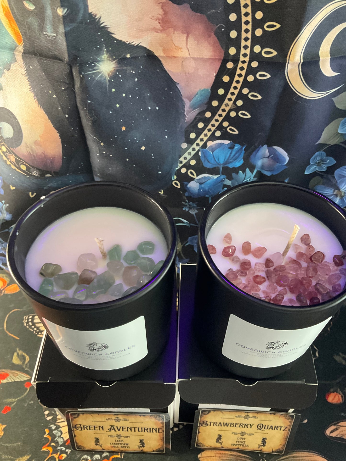 Intention Crystal Candles.