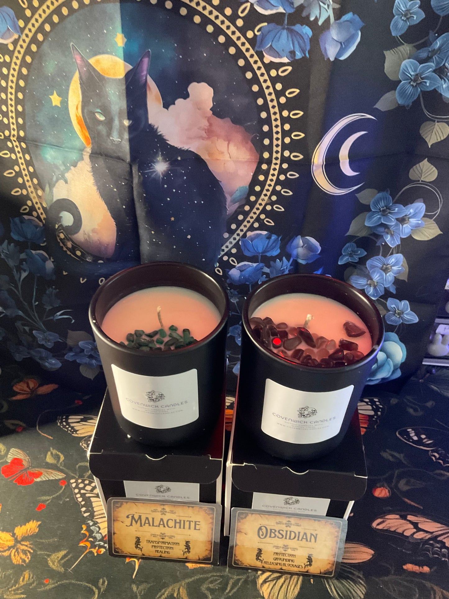 Intention Crystal Candles.