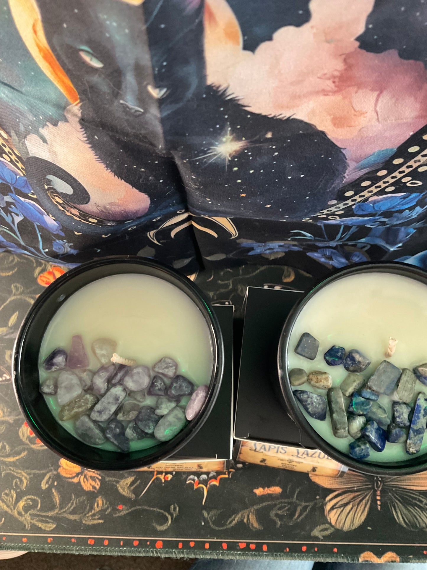 Intention Crystal Candles.