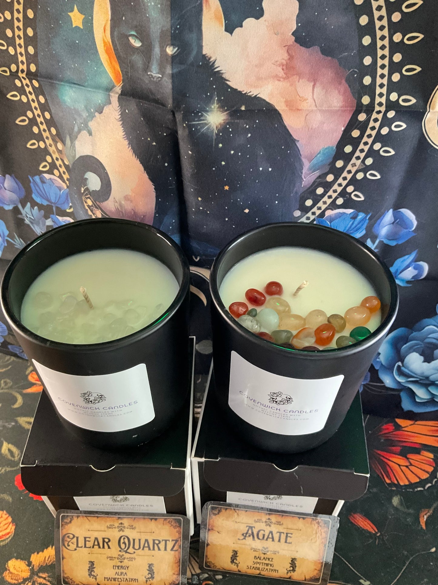 Intention Crystal Candles.