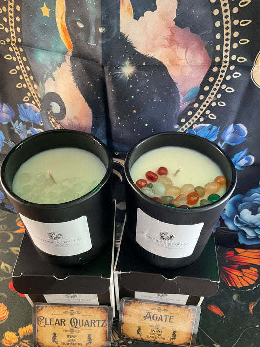 Intention Crystal Candles.