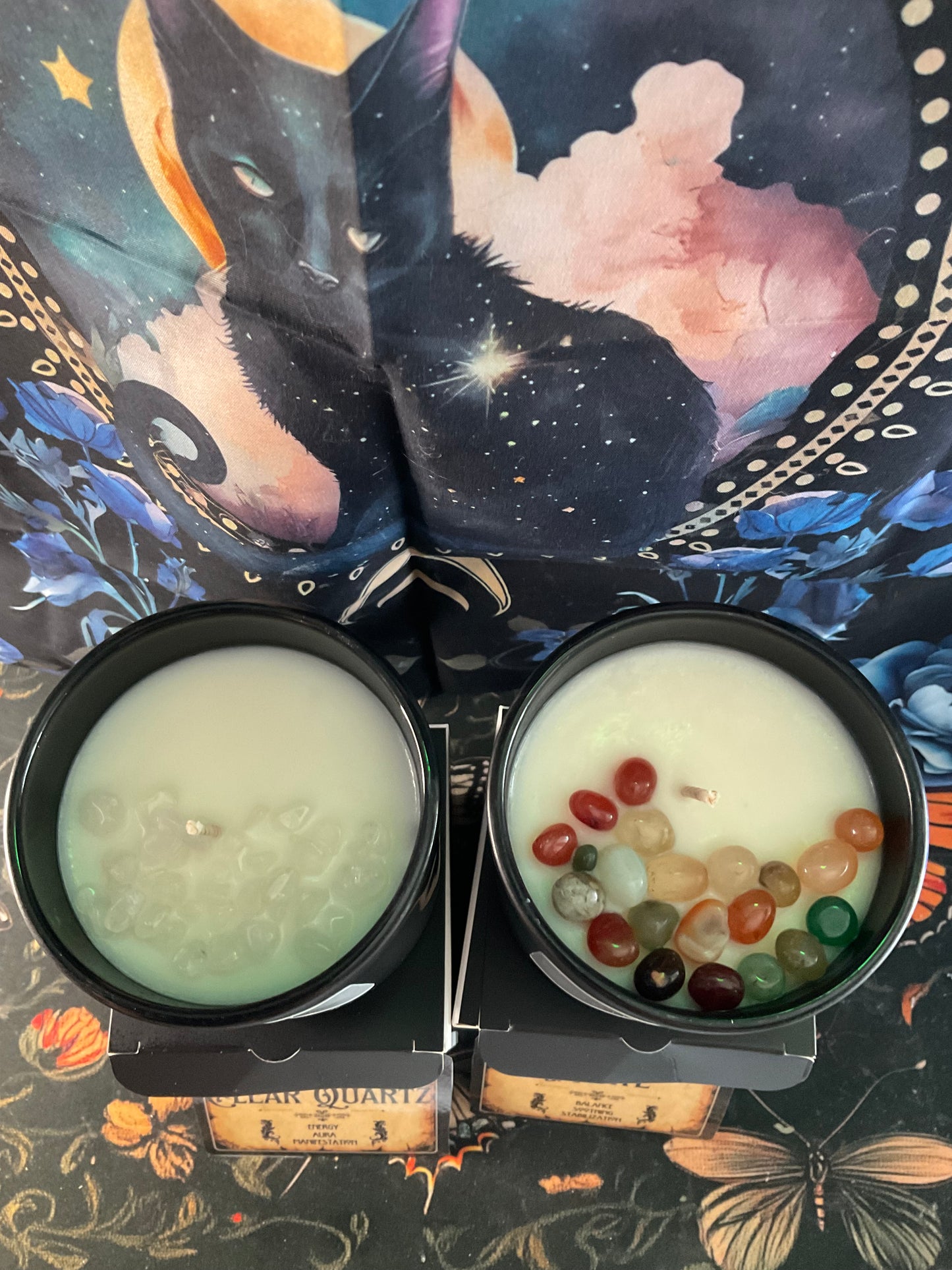 Intention Crystal Candles.