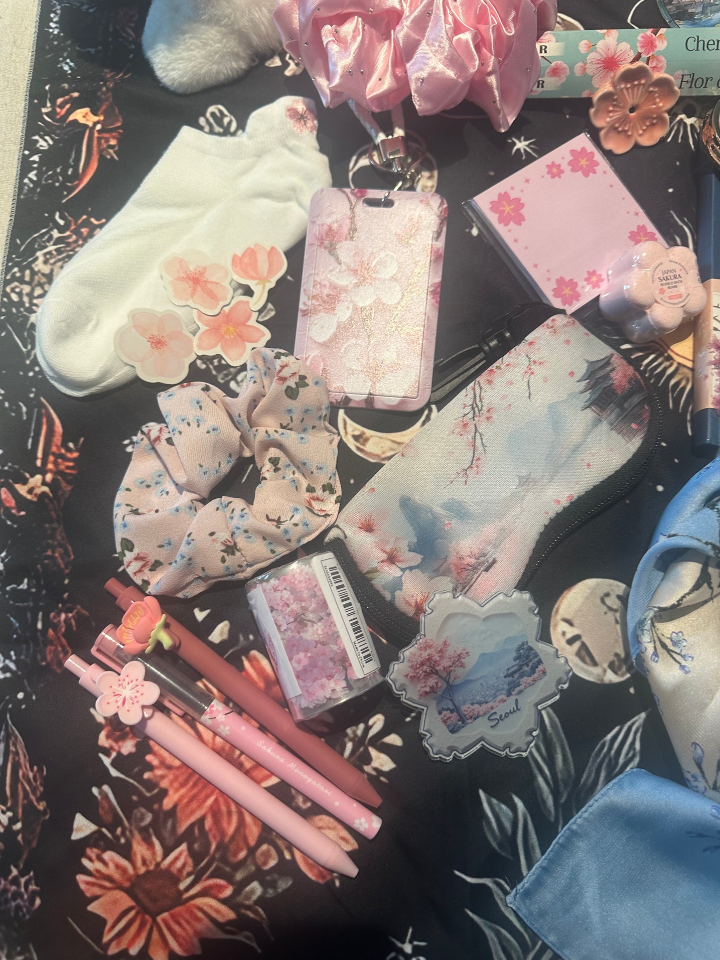 The Japanese Sakura self care and stationary  Bundle