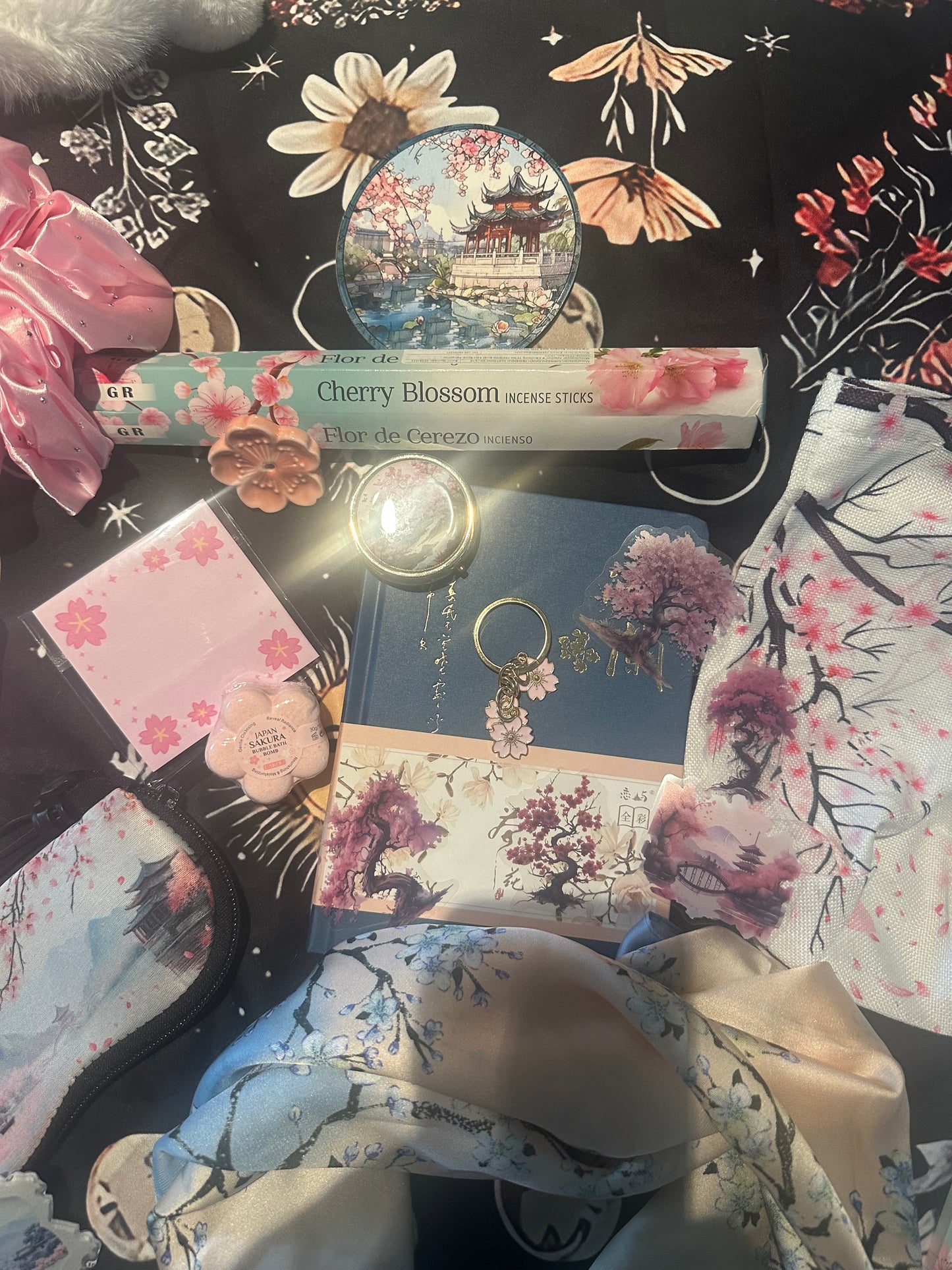 The Japanese Sakura self care and stationary  Bundle