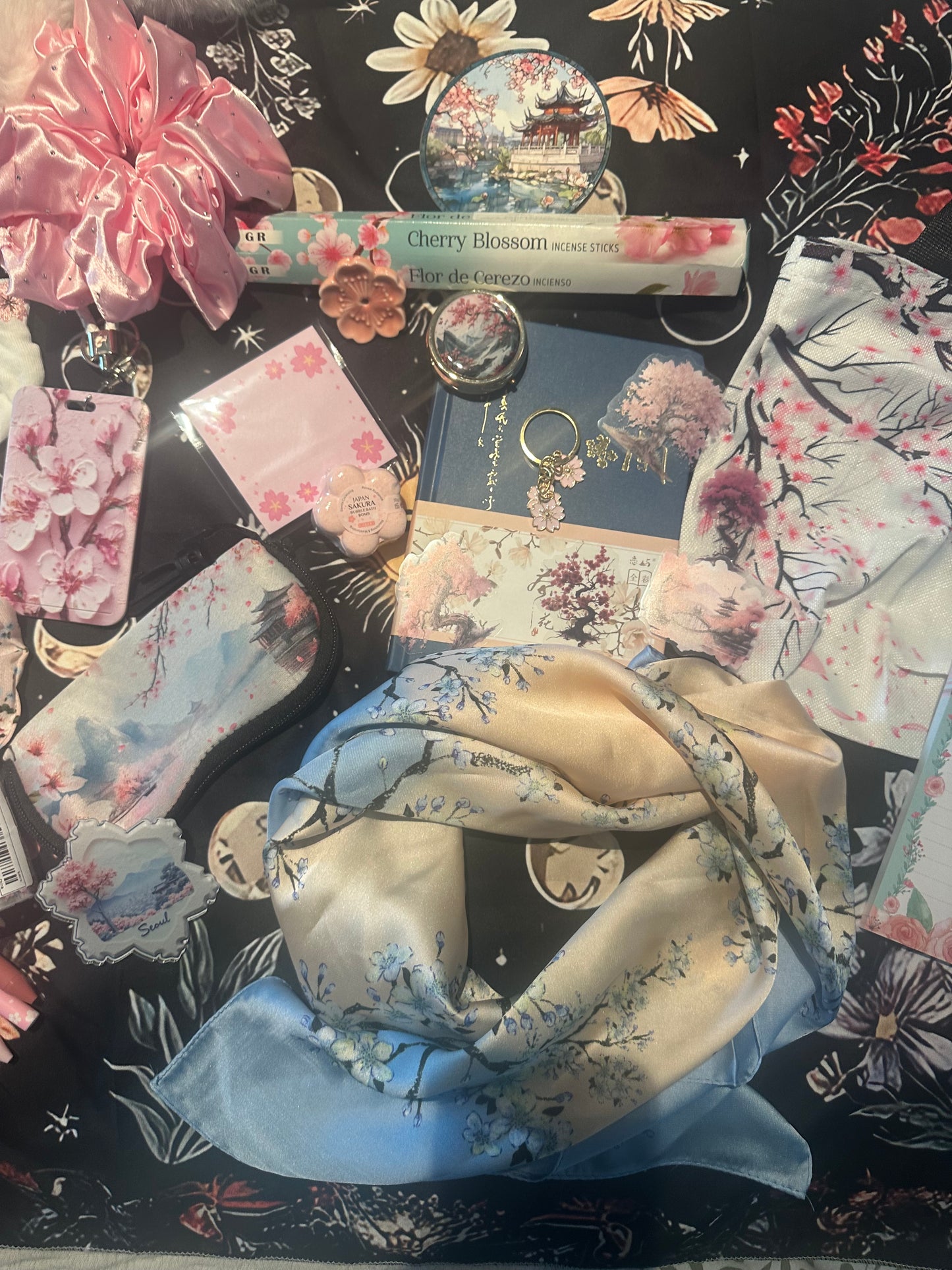 The Japanese Sakura self care and stationary  Bundle