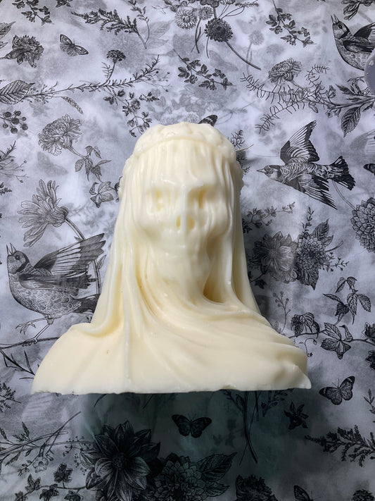 Veiled Skull Candle